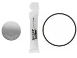 Battery kit for Suunto D6 and D6i dive computers – includes battery, O-ring, and lubricant for maintenance and battery replacement